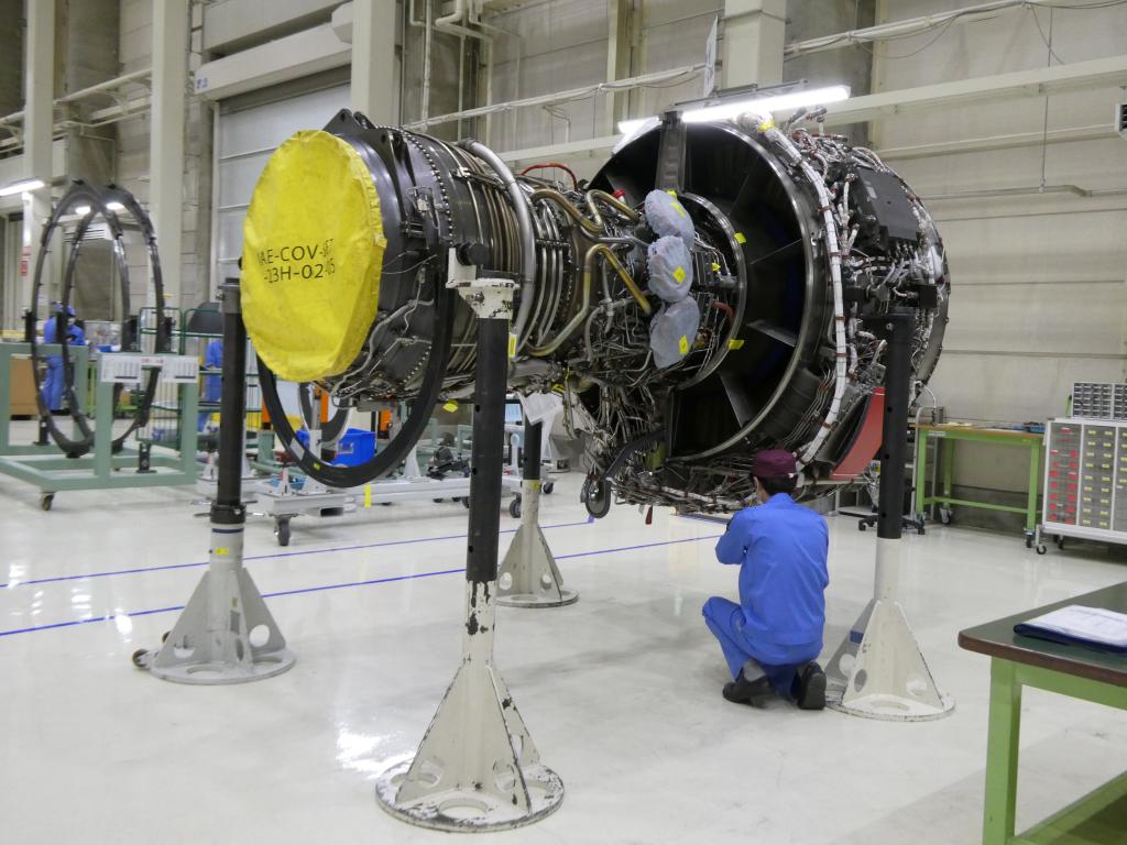 航空機エンジンＭＲＯは今後も拡大が見込まれる（三菱重工航空エンジン本社工場）