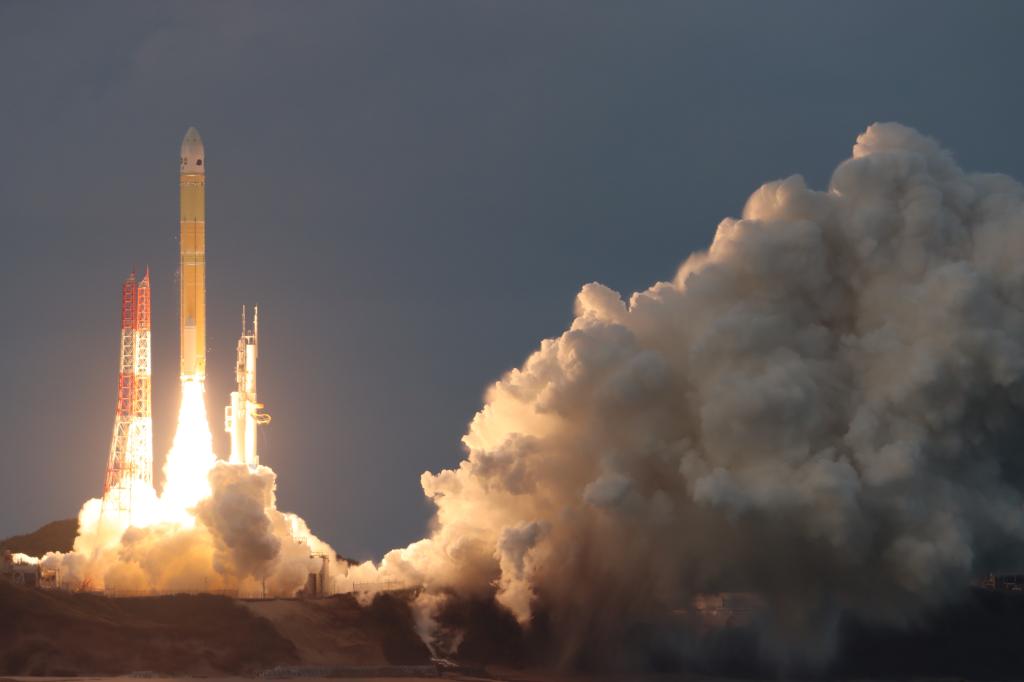Ｈ３ロケットの打ち上げの様子