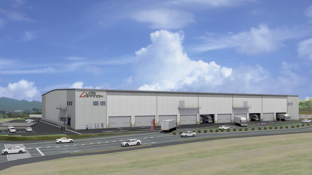 ＪＲ九州が菊池市に建設予定の賃貸用物流施設の完成イメージ（同社提供）