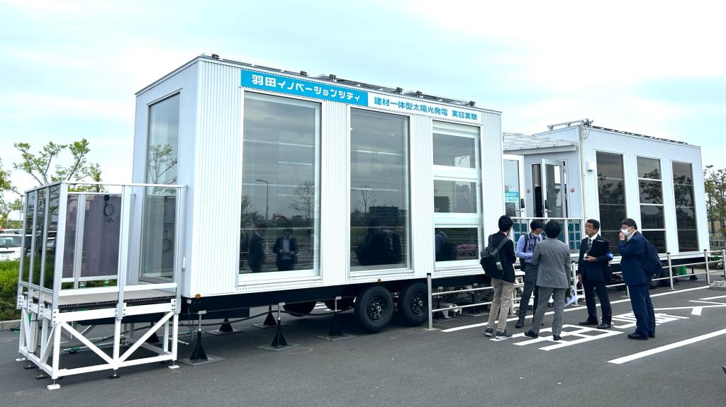 ＹＫＫ　ＡＰが実証を行う窓発電の実験場（羽田イノベーションシティ敷地内）