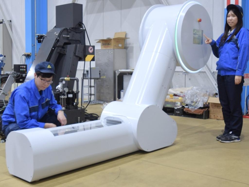 白山機工が開発したチップコンベヤーのコンセプトモデル「スマートチップコンベヤ」