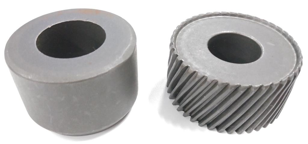 【写真２】　フルードパルス鋳造法によるヘリカルギアの加工事例