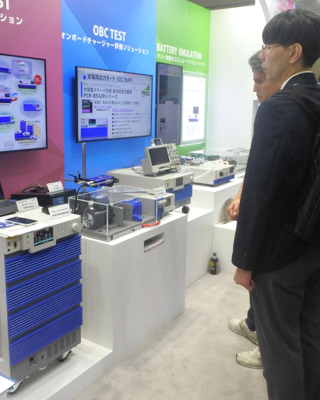 安定化電源＆電子負荷の需要は増加傾向（菊水電子工業ブース＝自動車・車載の展示会＝２５年横浜市）