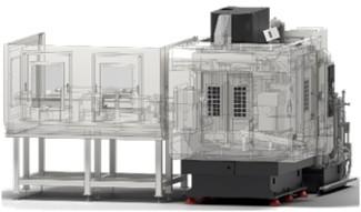 長尺アルミ引き抜き材加工専用機のイメージ