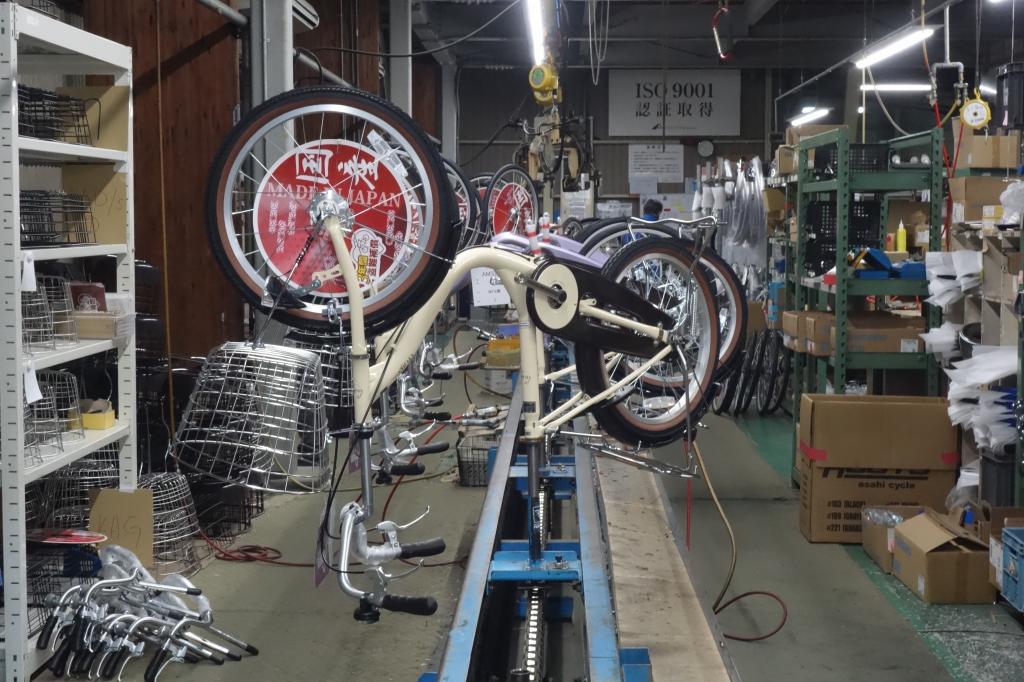 アサヒサイクルは、堺市内で唯一の完成車組み立てラインを保有する