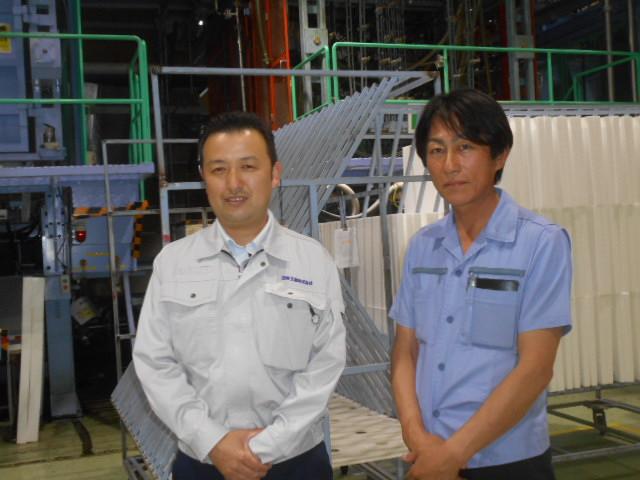 執行役員製造部長 秋山 健治さん（右）
設計・企画部次長 有我 辰徳さん