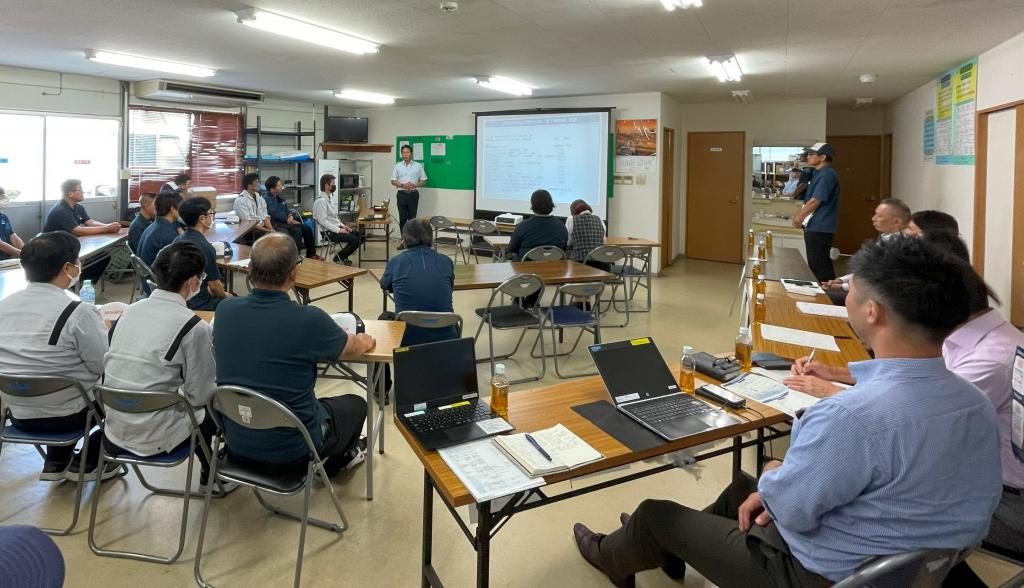 ハンズオン支援の終了報告会（花菱塗装技研工業）