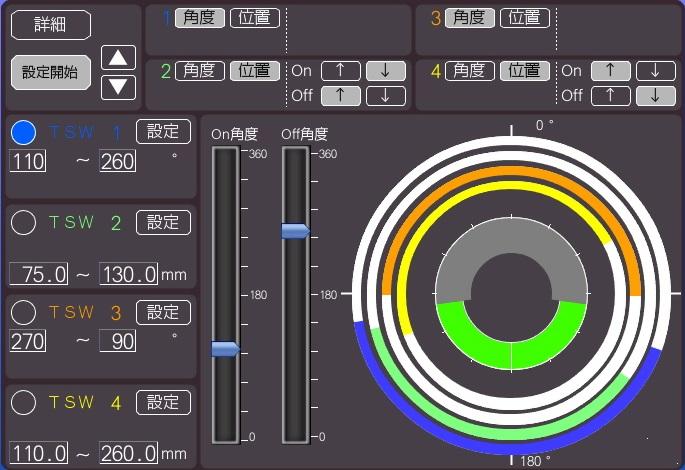 図２　タイミングスイッチ設定画面